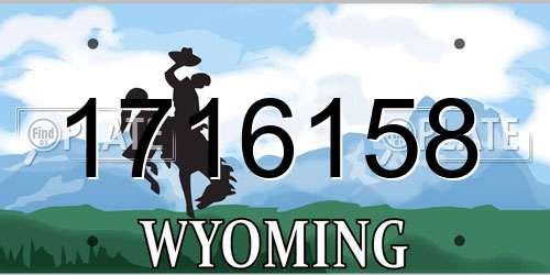 1716158 Wyoming License Plate