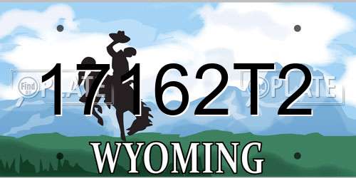 17162T2 Wyoming License Plate