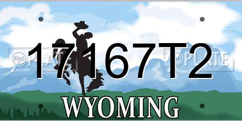 17167T2 Wyoming License Plate