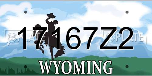 17167Z2 Wyoming License Plate