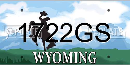 1722GS Wyoming License Plate