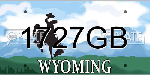1727GB Wyoming License Plate