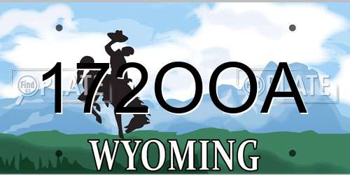 172OOA Wyoming License Plate