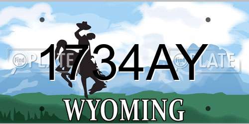 1734AY Wyoming License Plate