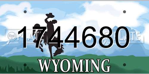 1744680 Wyoming License Plate