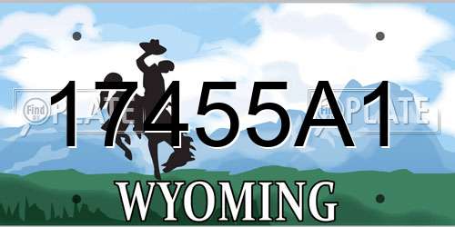 17455A1 Wyoming License Plate