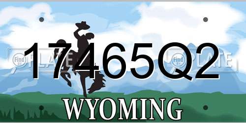 17465Q2 Wyoming License Plate