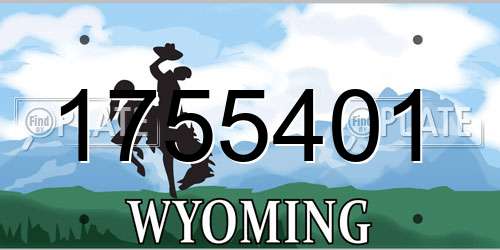 1755401 Wyoming License Plate