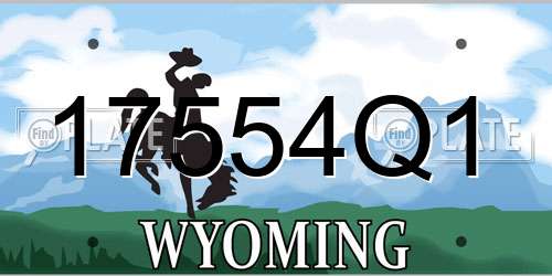 17554Q1 Wyoming License Plate