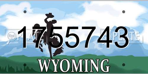 1755743 Wyoming License Plate