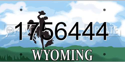 1756444 Wyoming License Plate