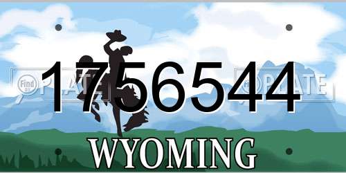 1756544 Wyoming License Plate