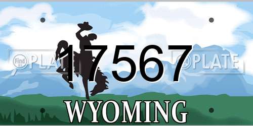 17567 Wyoming License Plate
