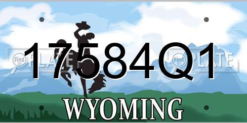 17584Q1 Wyoming License Plate