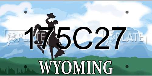 175C27 Wyoming License Plate