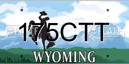 175CTT Wyoming License Plate
