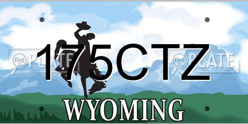 175CTZ Wyoming License Plate
