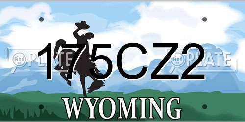 175CZ2 Wyoming License Plate