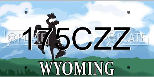 175CZZ Wyoming License Plate