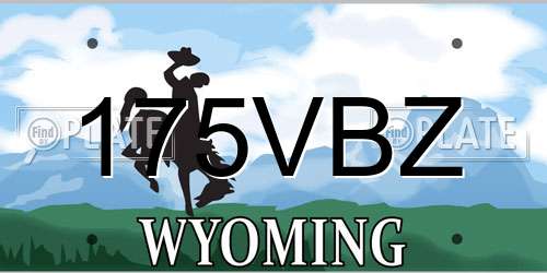 175VBZ Wyoming License Plate