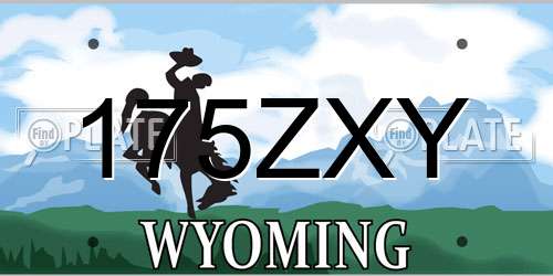175ZXY Wyoming License Plate