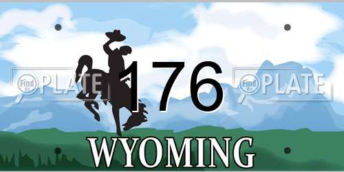 176 Wyoming License Plate