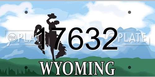 17632 Wyoming License Plate