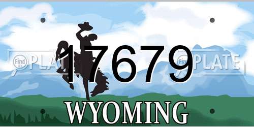 17679 Wyoming License Plate