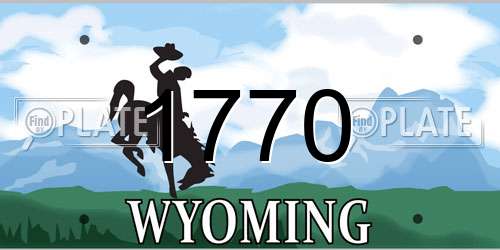 1770 Wyoming License Plate