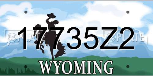 17735Z2 Wyoming License Plate