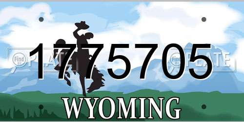 1775705 Wyoming License Plate