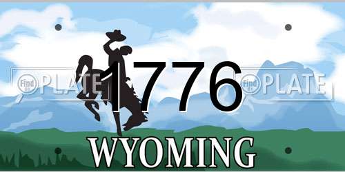 1776 Wyoming License Plate