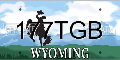 177TGB Wyoming License Plate
