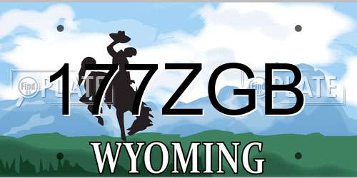 177ZGB Wyoming License Plate