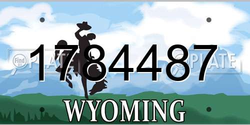 1784487 Wyoming License Plate