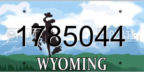 1785044 Wyoming License Plate