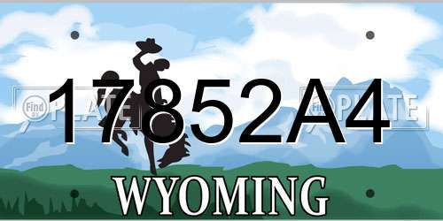17852A4 Wyoming License Plate