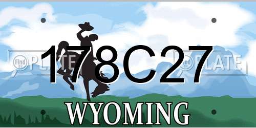 178C27 Wyoming License Plate