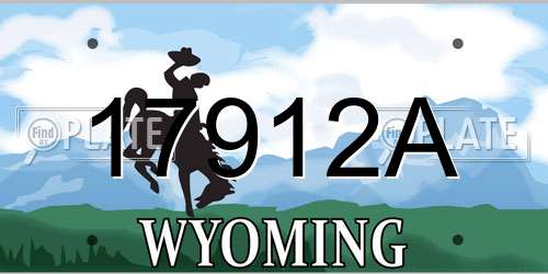 17912A Wyoming License Plate