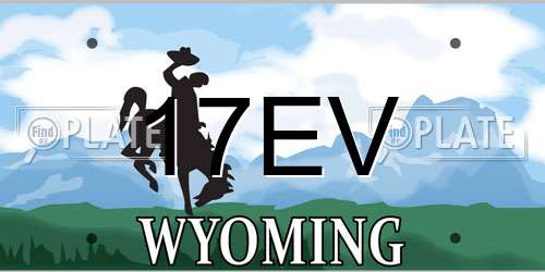 17EV Wyoming License Plate