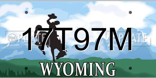 17T97M Wyoming License Plate