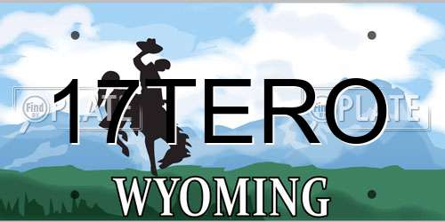 17TERO Wyoming License Plate