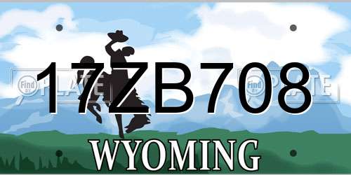 17ZB708 Wyoming License Plate