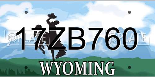 17ZB760 Wyoming License Plate
