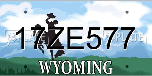17ZE577 Wyoming License Plate
