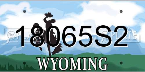 18065S2 Wyoming License Plate