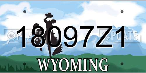 18097Z1 Wyoming License Plate
