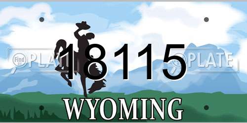 18115 Wyoming License Plate