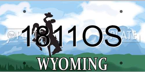 1811OS Wyoming License Plate