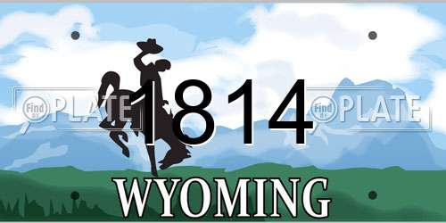 1814 Wyoming License Plate